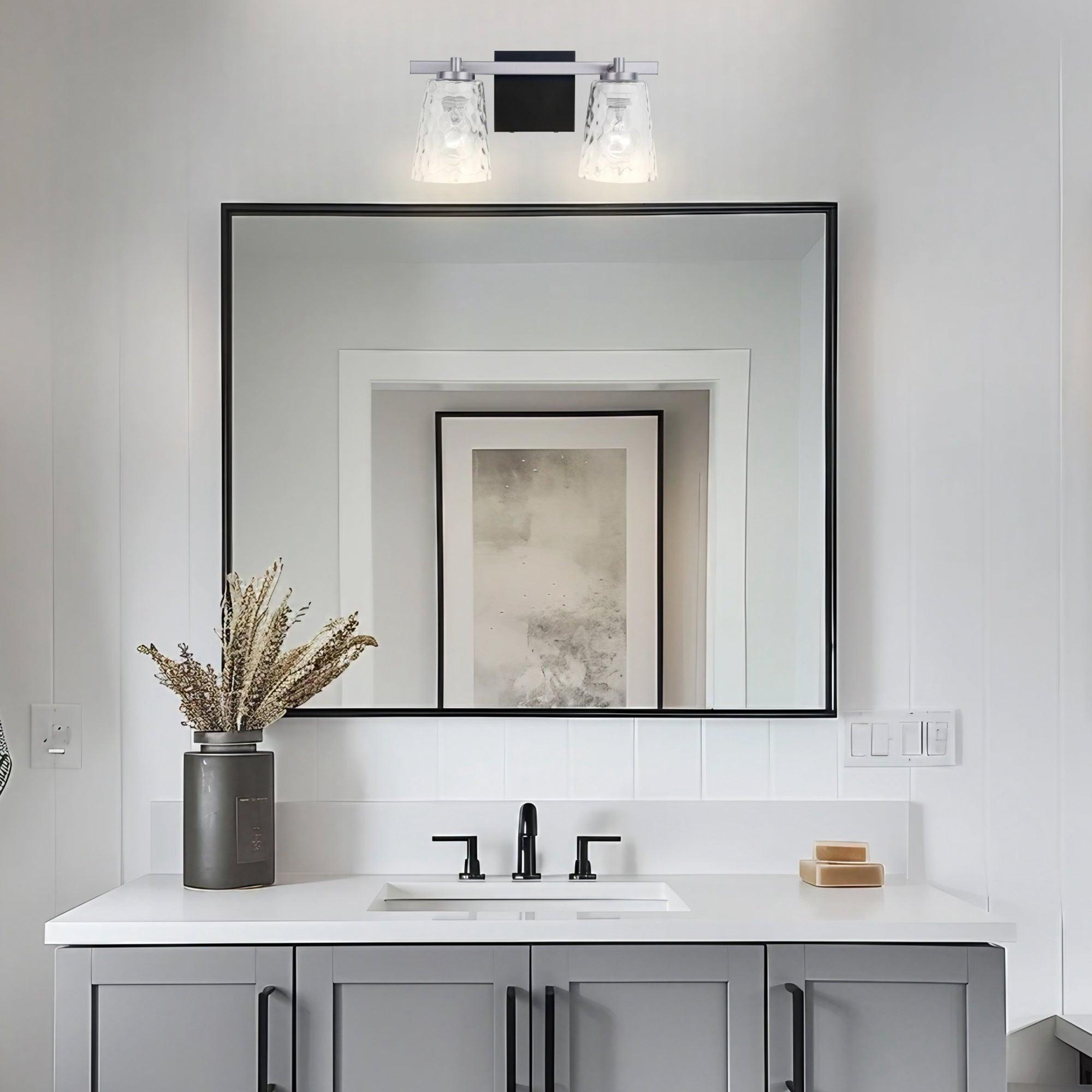 Radiance Modern 2-Light Dimmable Vanity Light - Bathroom Makeup Mirror Lighting Fixture for Bedroom, Dressing Room & Powder Room