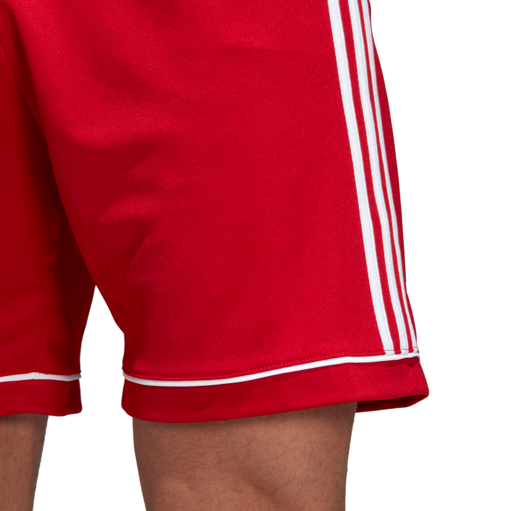 Adidas Youth Squadra 17 Soccer Shorts - Red/White - Breathable Athletic Shorts for Boys - Perfect for Training, Games & Casual Wear
