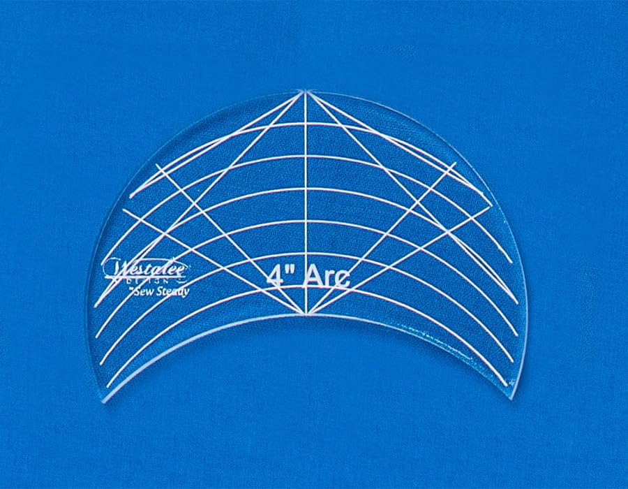 Westalee Design 5 Piece Arc Quilt Template Set for High Shank Sewing Machines - Perfect for Quilting, Patchwork, and DIY Fabric Projects