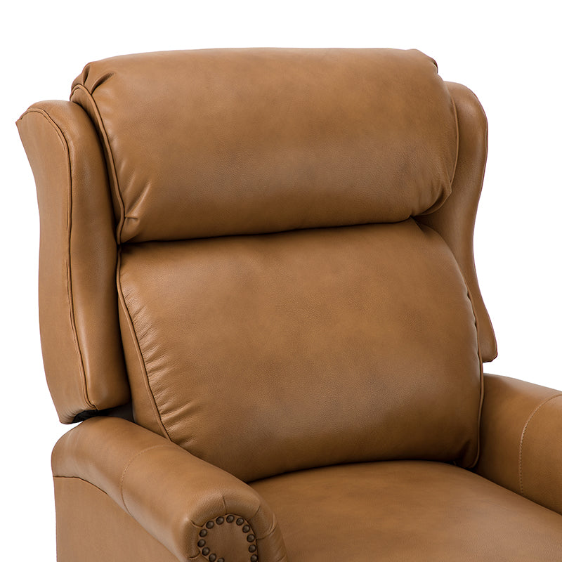 Lucina Genuine Leather Manual Recliner Chair - Handcrafted Premium Leather Living Room Furniture for Relaxation & Comfort - Perfect for Home Theater, Reading Nook, and Office Lounge