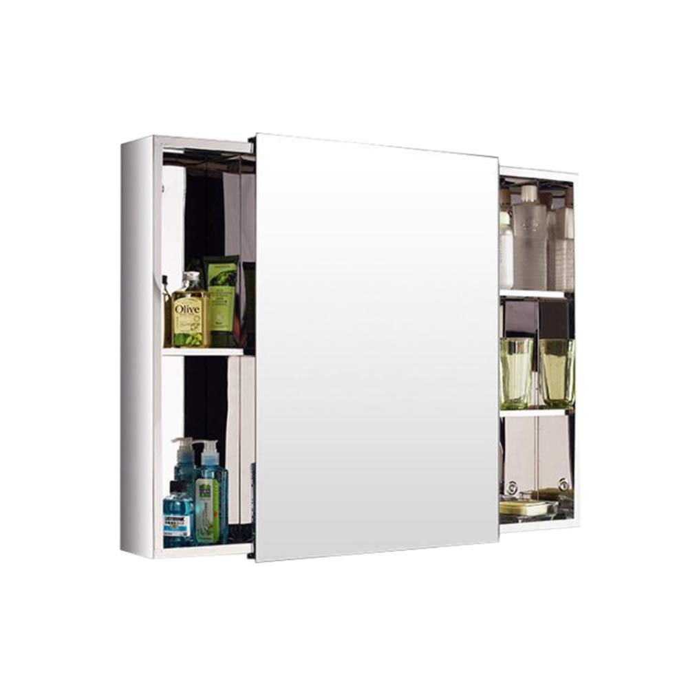Stainless Steel Wall Mounted Mirror Medicine Cabinet with Sliding Door - 31.5