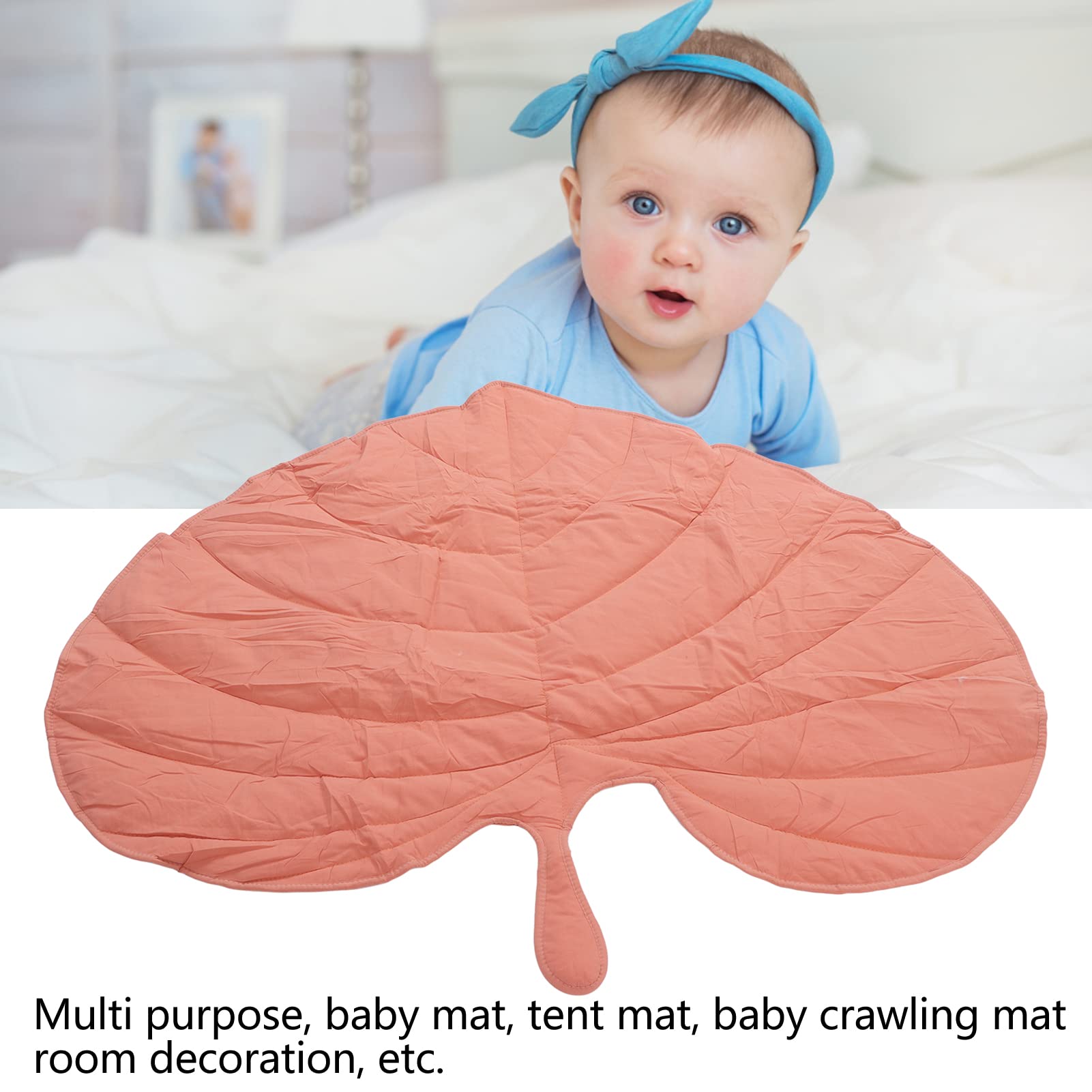 Soft Cotton Leaf-Shaped Baby Play Mat - Safe & Comfortable Non-Slip Nursery Rug for Infants & Toddlers - Perfect for Crawling, Playtime & Nursery Decor