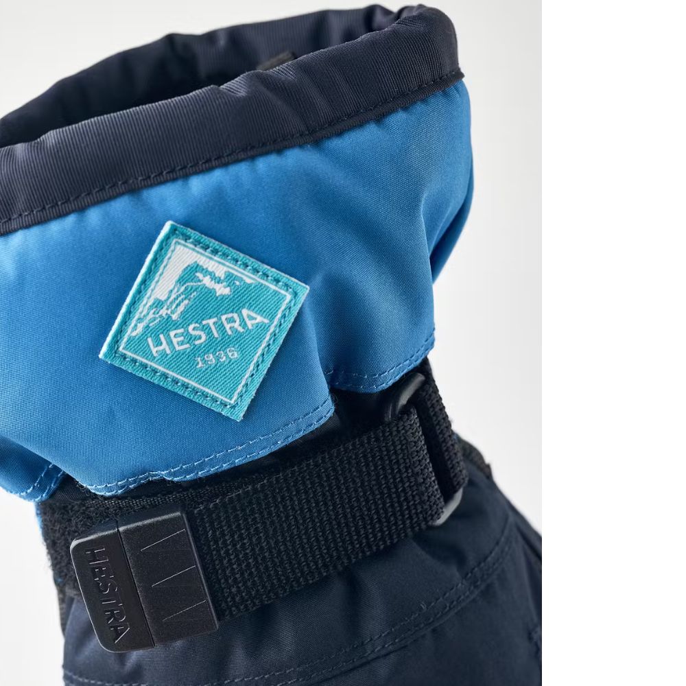 Hestra Czone Kids Ski Mittens - Navy/Sky Blue (32531) | Waterproof & Warm Winter Gloves for Boys & Girls | Perfect for Skiing, Snowboarding & Outdoor Winter Activities