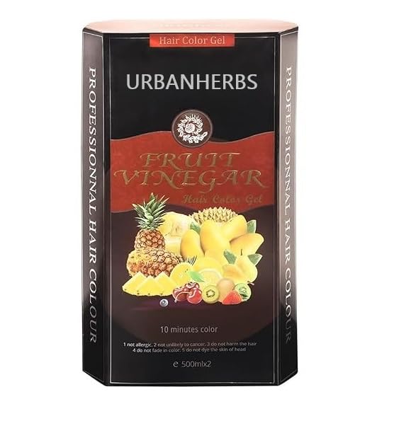 Natural Ammonia-Free Fruit Vinegar Hair Dye for Men & Women - 1000ml Black Hair Color | Safe, Gentle & Long-Lasting for Home Use & Salon Styling