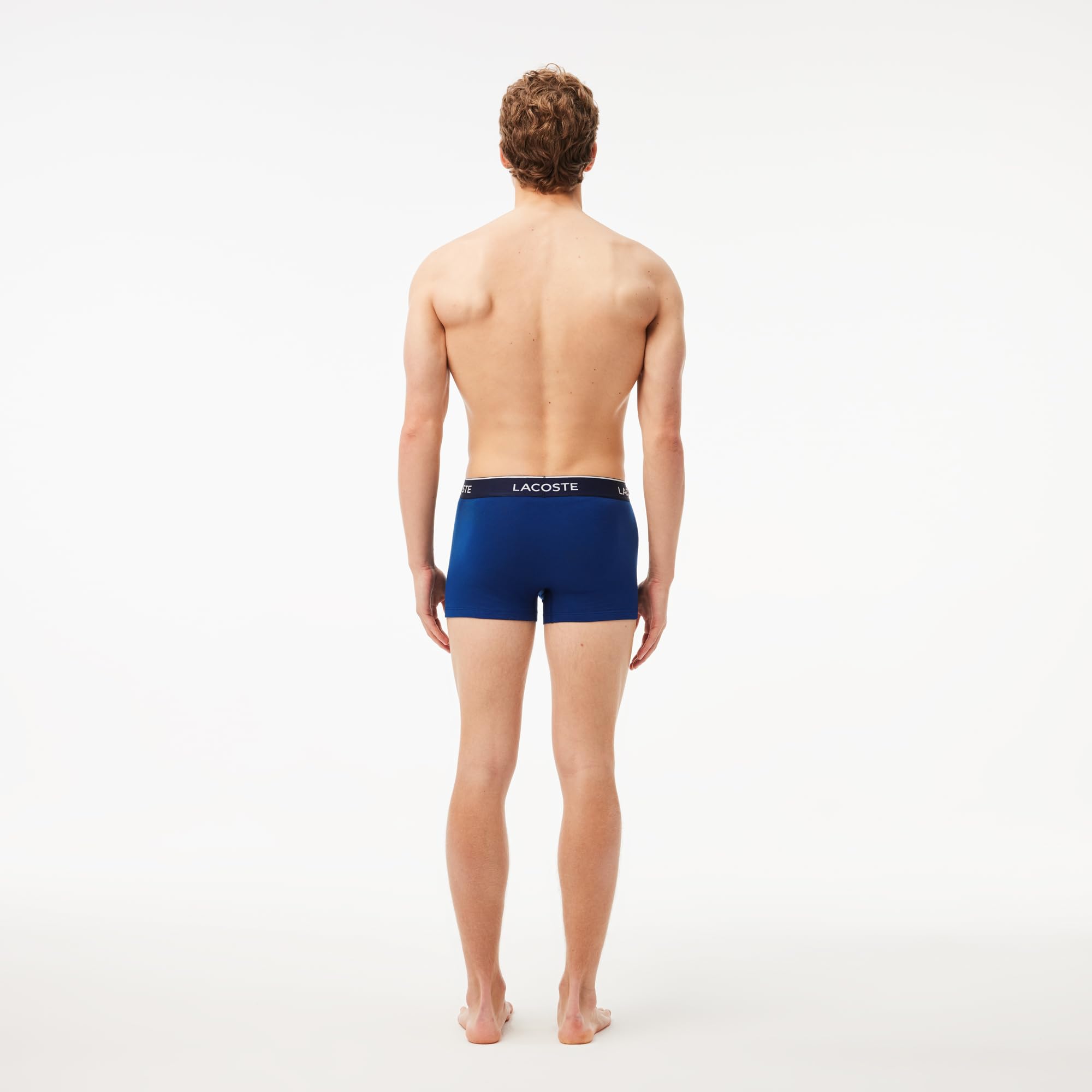 Lacoste Men's Cotton Stretch Essential Underwear Trunks 3-Pack - Soft Breathable Boxer Briefs for Everyday Comfort & Active Lifestyle