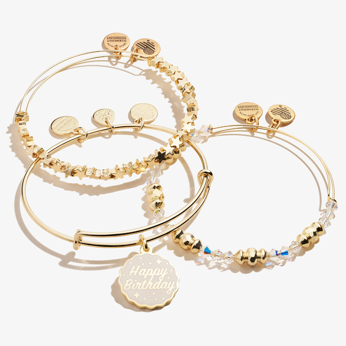Happy Birthday Beaded Star Bangle Set - Trendy Beaded Bracelet Gift for Women & Girls - Perfect for Birthday Parties, Graduation & Special Occasions