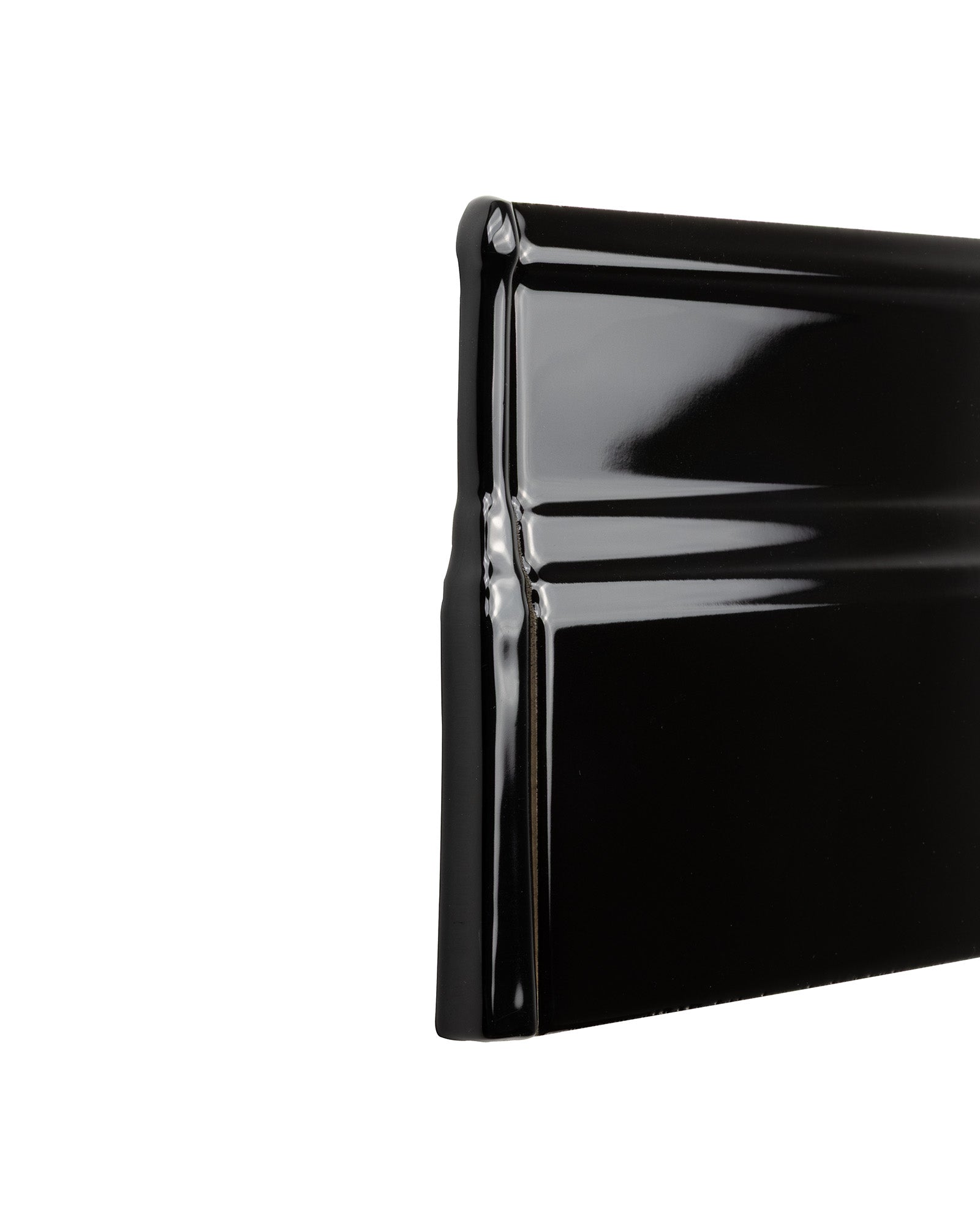 Kakel Victoria Black Glossy Floor Skirting Corner - Perfect for Modern Home & Office Interior Design