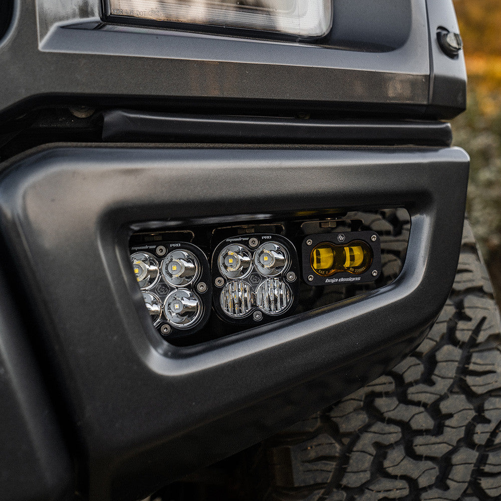 Ford Bronco & F150 Raptor (2017-2020) Baja Designs S2 SAE Pro Fog Pocket Kit - Clear LED Off-Road Lights for Enhanced Night Driving & Off-Road Adventures