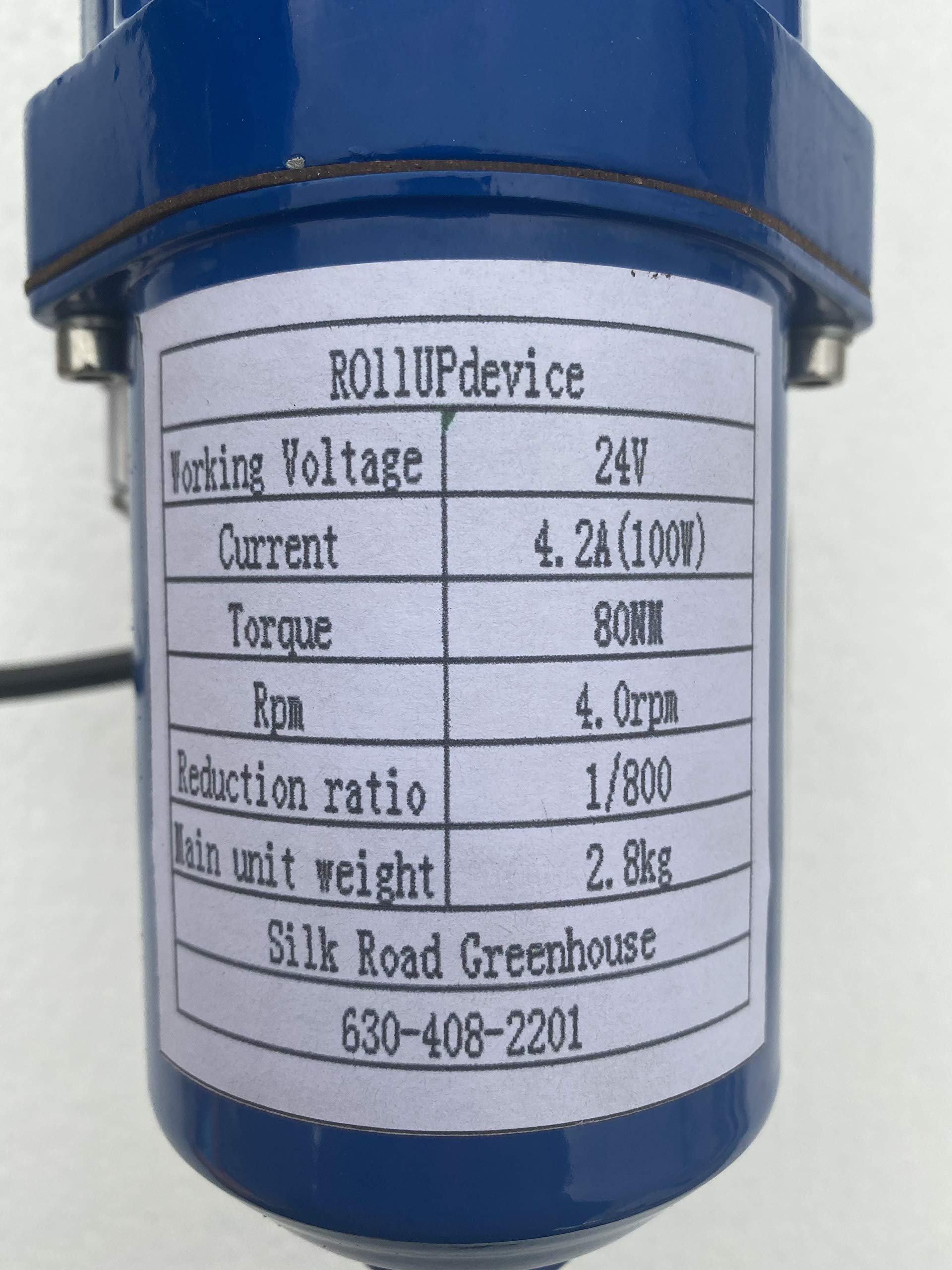 Electric Motor for Light Dep Greenhouse with Large Diameter Roll Bar Adapter & Connector - Couples Motor Shaft to Roll Bar | Greenhouse Shade System Automation