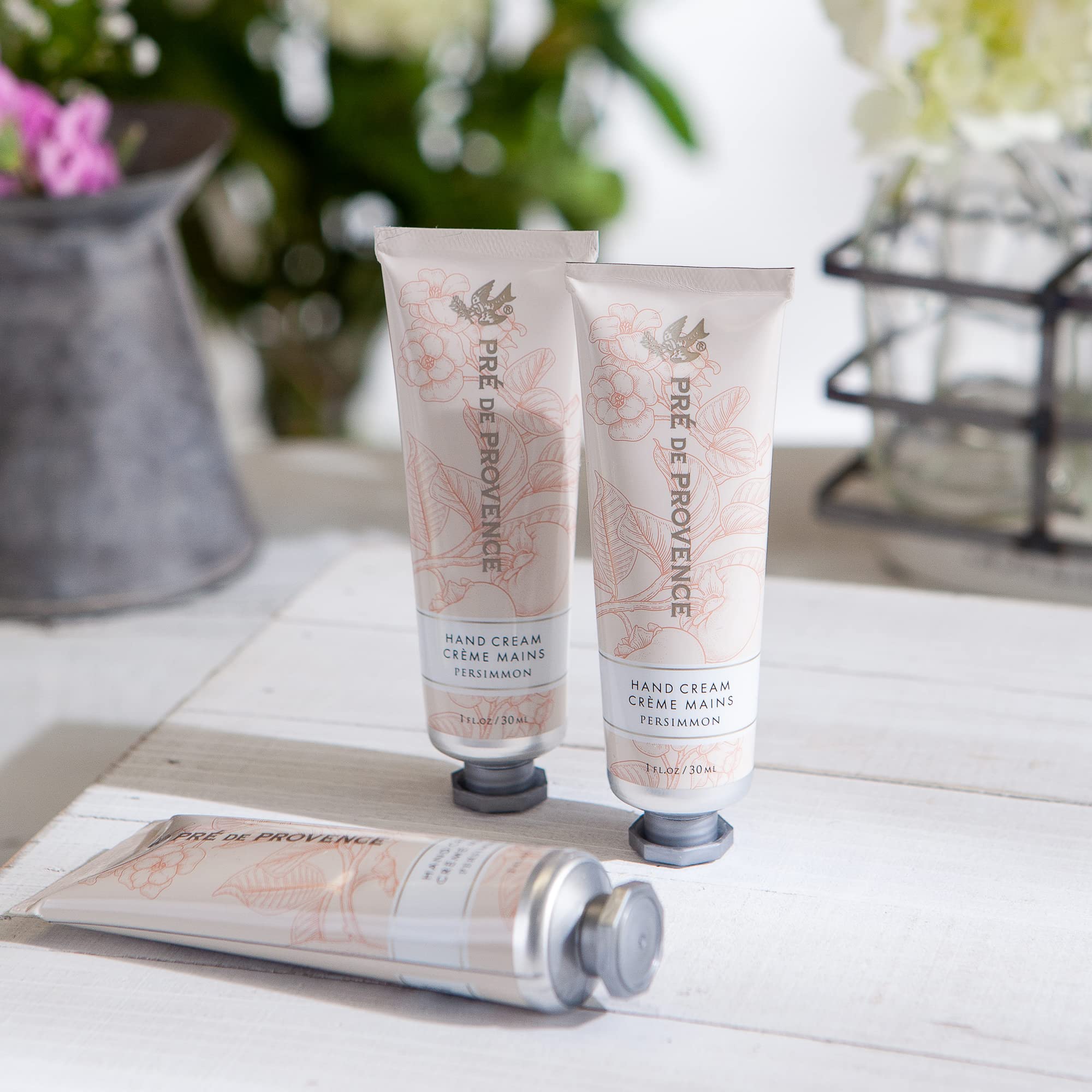 Pre de Provence Shea Butter Hand Cream - Ultra Rich & Nourishing Moisturizer for Dry Hands, 30ml, Persimmon Scent | Perfect for Winter Care, Office Use & Travel Skincare