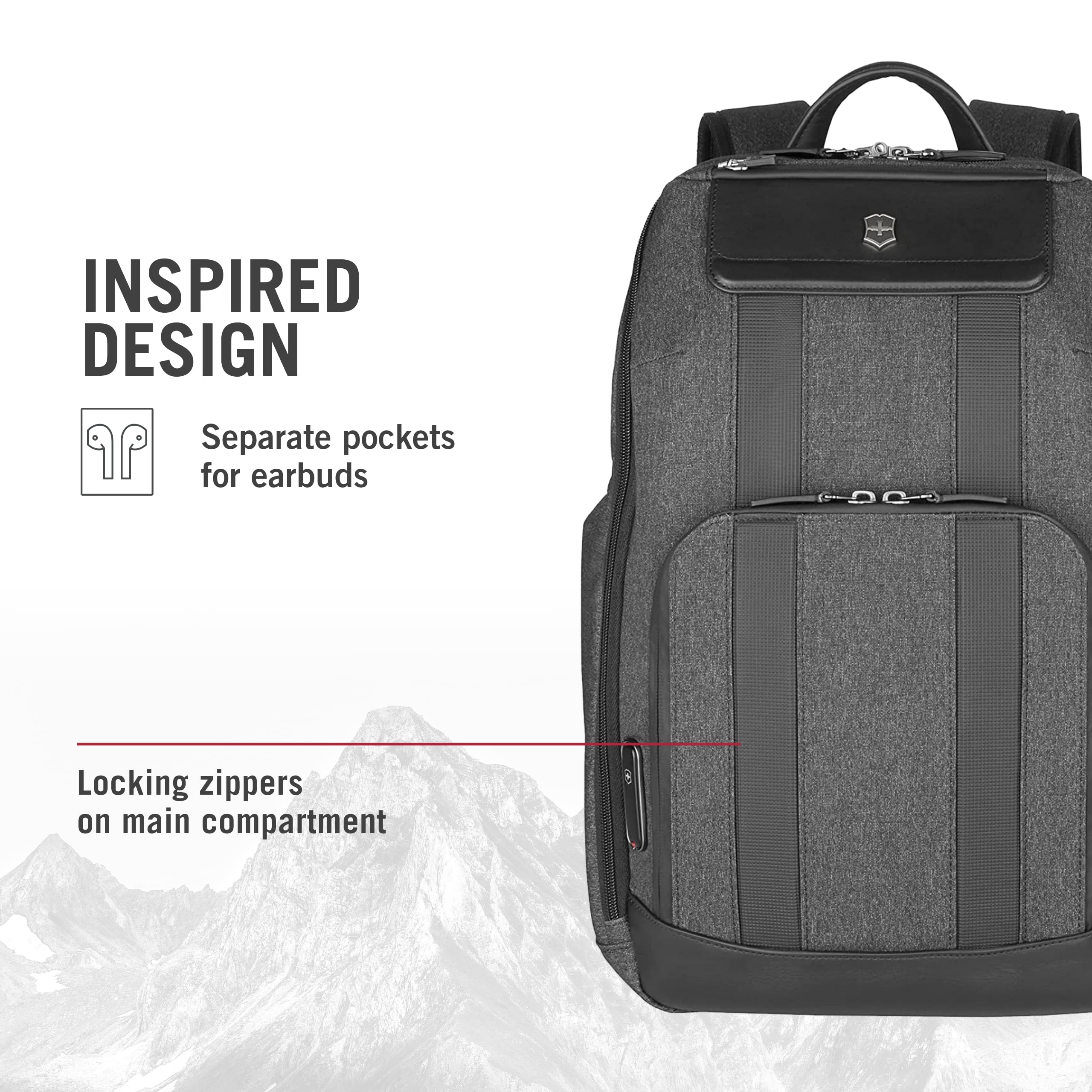 Victorinox Architecture Urban2 Deluxe Laptop Backpack - 23L Professional Business Bag for Men & Women - Water-Resistant Travel Backpack for Work, Commute & College - Fits 15