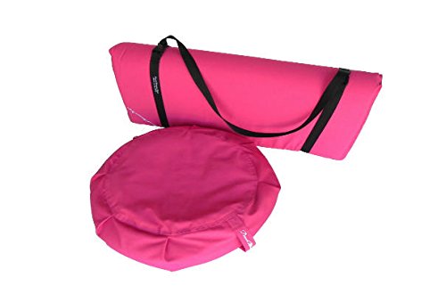 3-Piece Yoga Meditation Set - Premium Zafu & Zabuton Cushion Combo with Carry Strap, Pink | Ideal for Home Yoga Practice, Meditation & Zen Decor