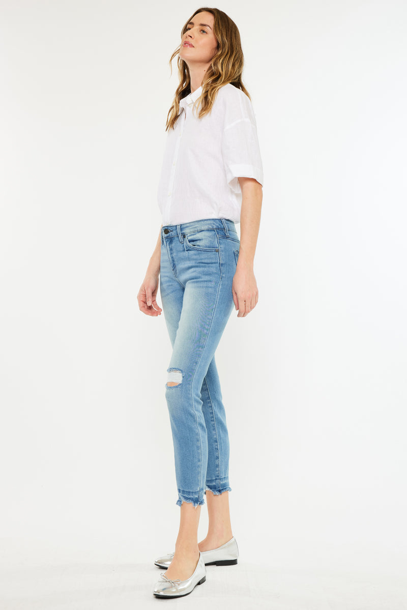 Electra Mid Rise Ankle Skinny Jeans for Women - Stretch Denim Pants, Slim Fit, Comfortable & Stylish - Perfect for Casual Wear, Office, and Night Out