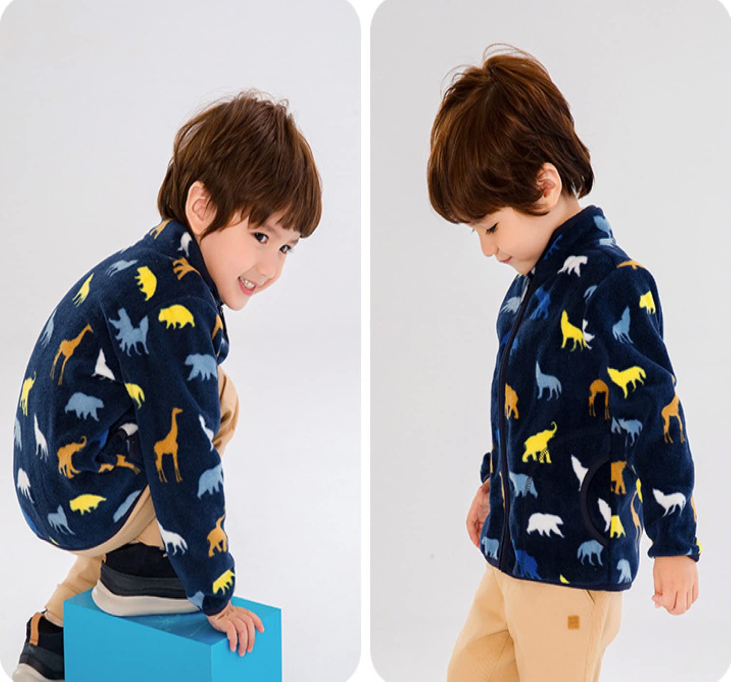 Boys' Fleece Jacket with Full Zipper - Soft Printed Outerwear for Toddlers - Perfect for Playdates, Preschool & Outdoor Adventures