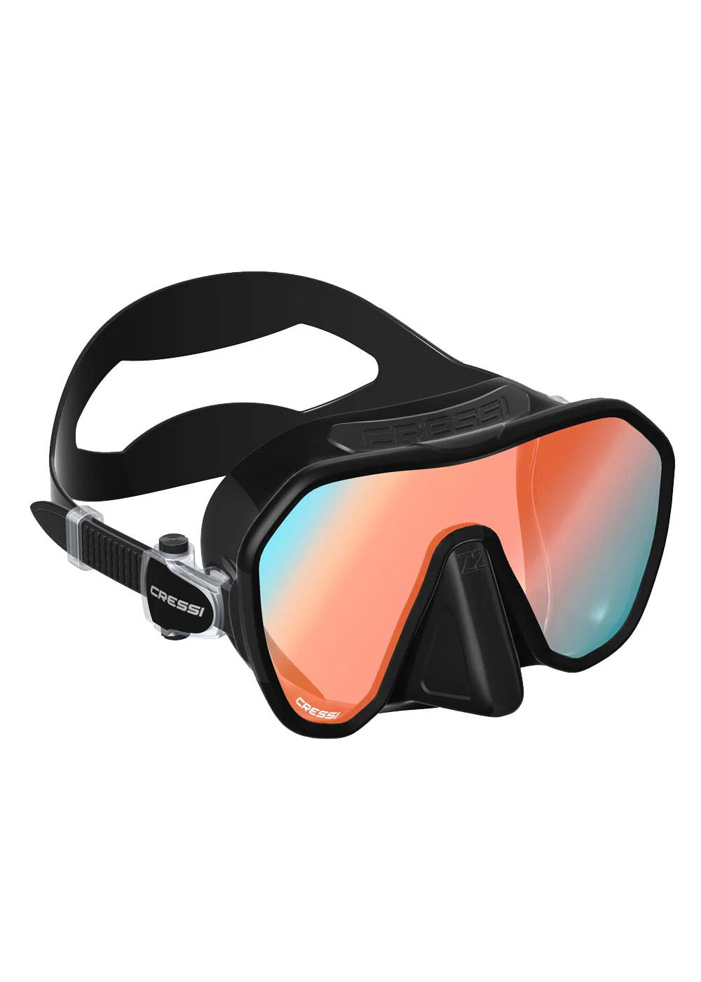 Cressi Z2 Snorkeling Mask with UV420 Blue/Red Lens - Perfect for Scuba Diving, Freediving & Underwater Photography
