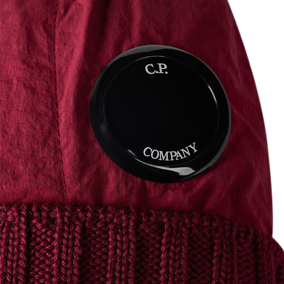 CP Company Merino Wool Lens Beanie - Warm Winter Hat with Built-in Sunglasses for Outdoor Activities, Skiing, and Snowboarding