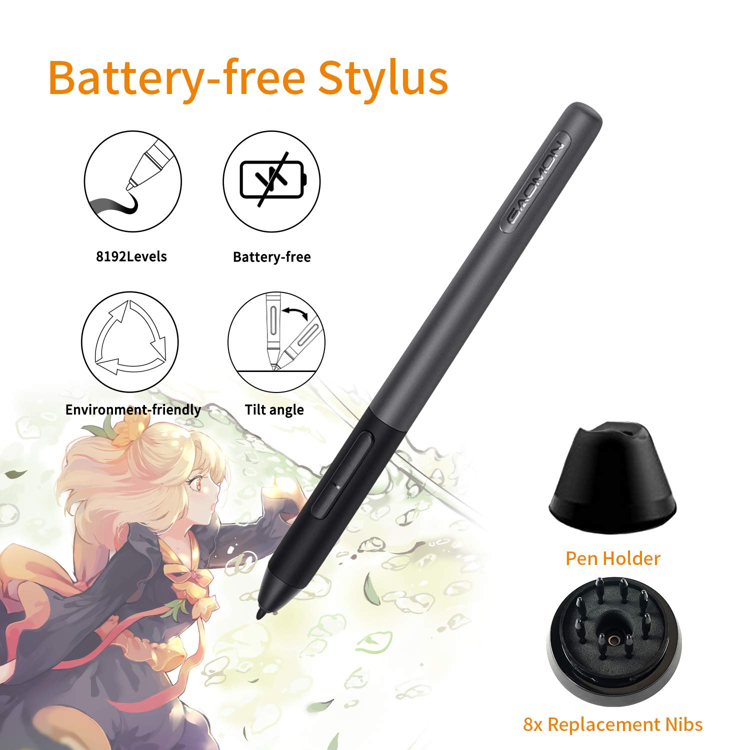 GAOMON PD1161 11.6-inch Drawing Tablet with Screen - Digital Art Graphics Tablet with Battery-Free Stylus & Tilt Support, 8 Customizable Shortcut Keys - Perfect for Digital Painting, Graphic Design, Illustration & Photo Editing - Compatible with Mac & Windows PC - Ideal for Artists, Designers & Creative Professionals