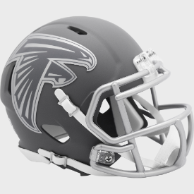 Atlanta Falcons SLATE Mini Speed Football Helmet - Authentic NFL Collectible & Display Piece for Fans, Office Desk Decor, Sports Memorabilia Collection