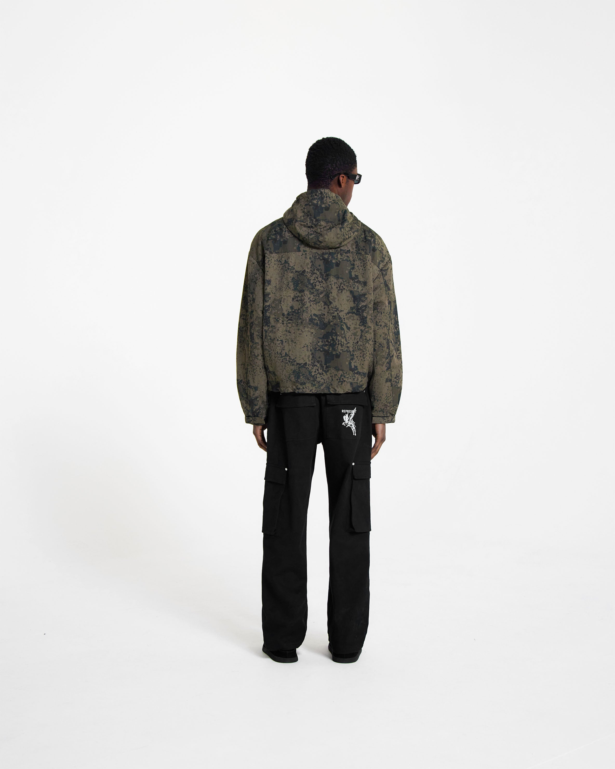 Men's Camo Hooded Track Jacket - Lightweight Athletic Zip Up Jacket for Running, Gym & Outdoor Sports