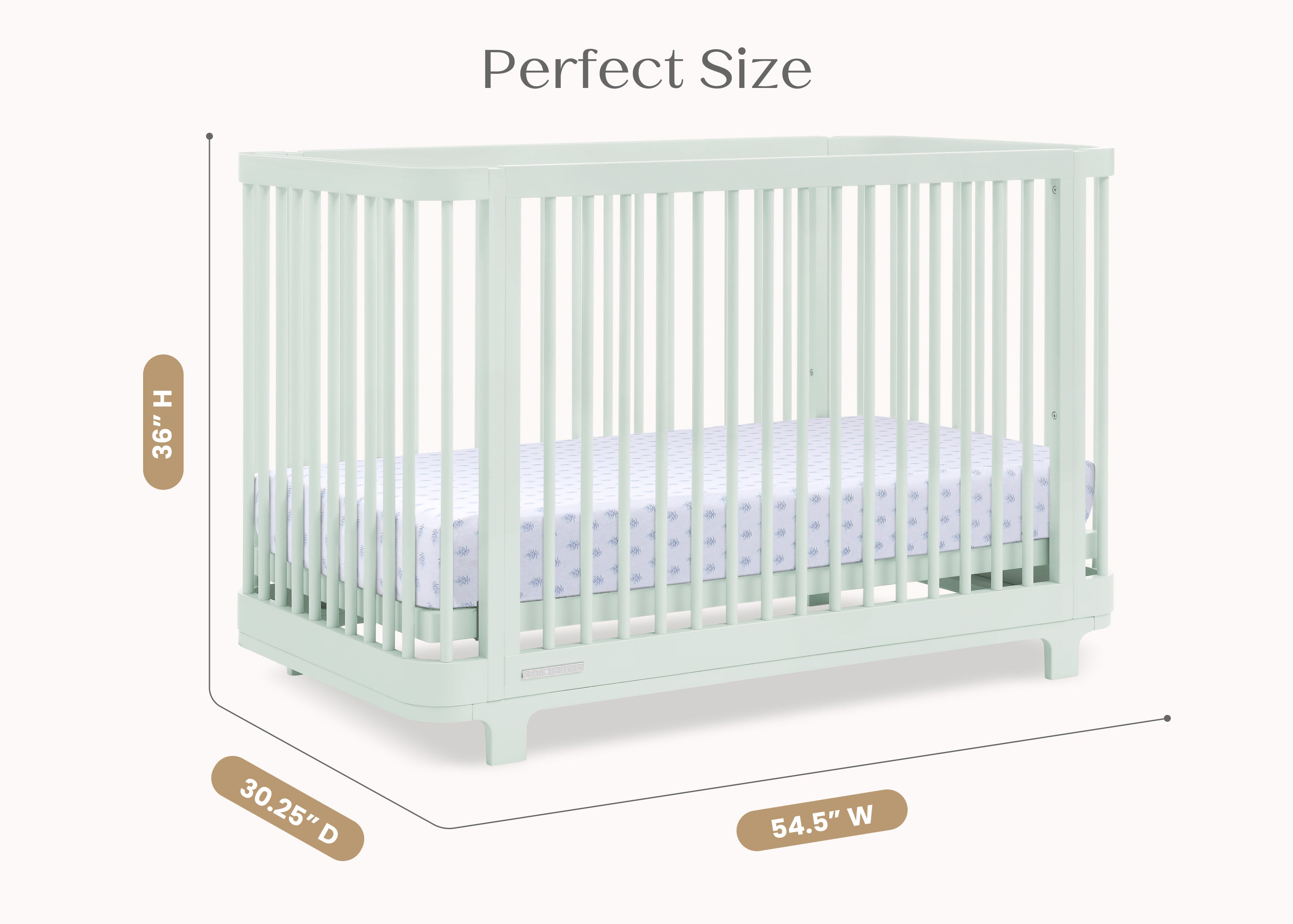 Nest 4-in-1 Convertible Baby Crib - Toddler Bed, Daybed & Full-Size Bed - Safe Nursery Furniture for Newborn to Teen - Perfect for Bedrooms, Daycare & Guest Rooms