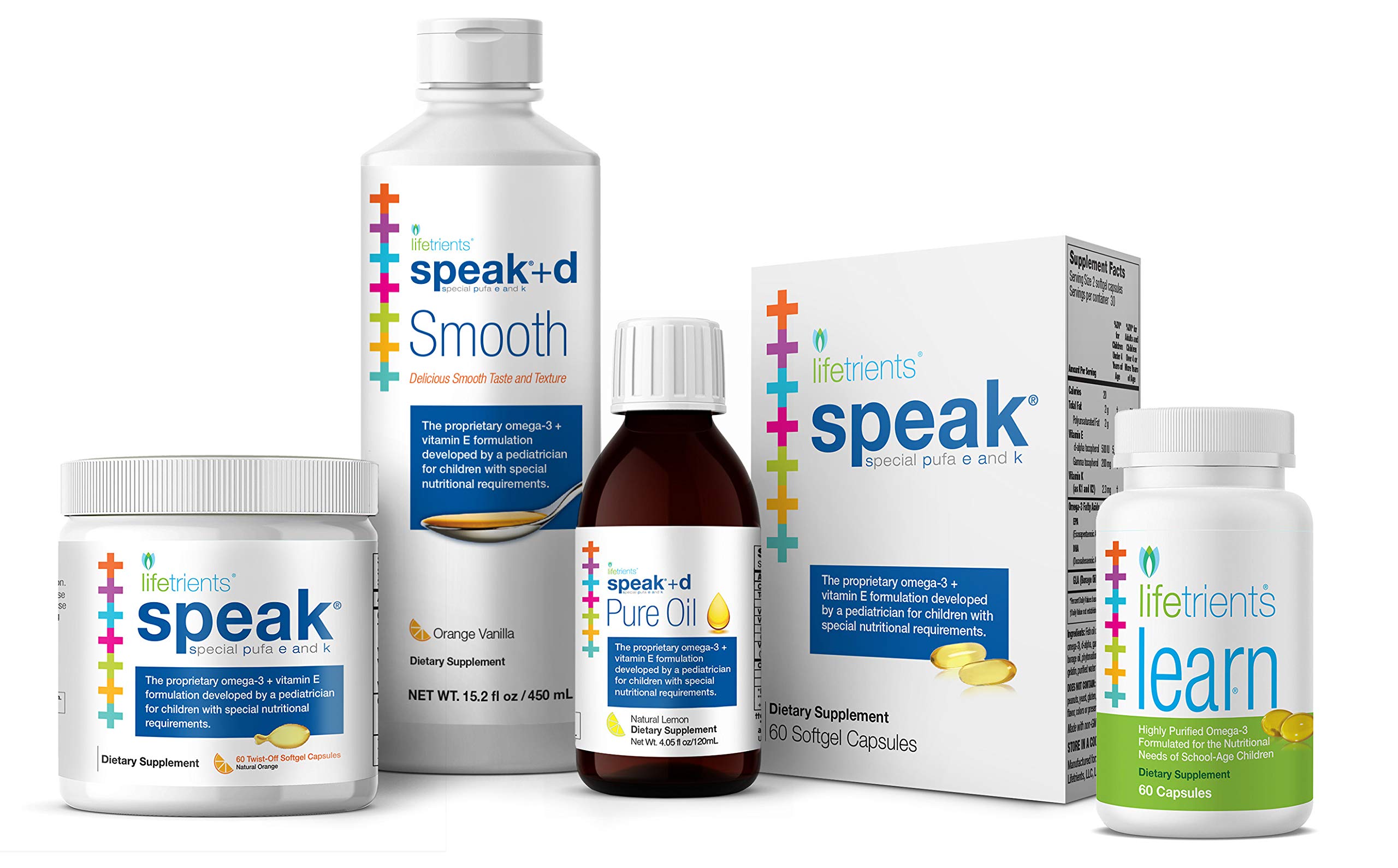 Speak+d Twist-Off Softgels - Natural Orange Flavor - 60 Count - Pediatrician Formulated Omega-3, Vitamin E & D3 Supplement for Kids with Special Nutritional Needs - Supports Brain Development & Immune Health - Perfect for Picky Eaters & School Lunchboxes