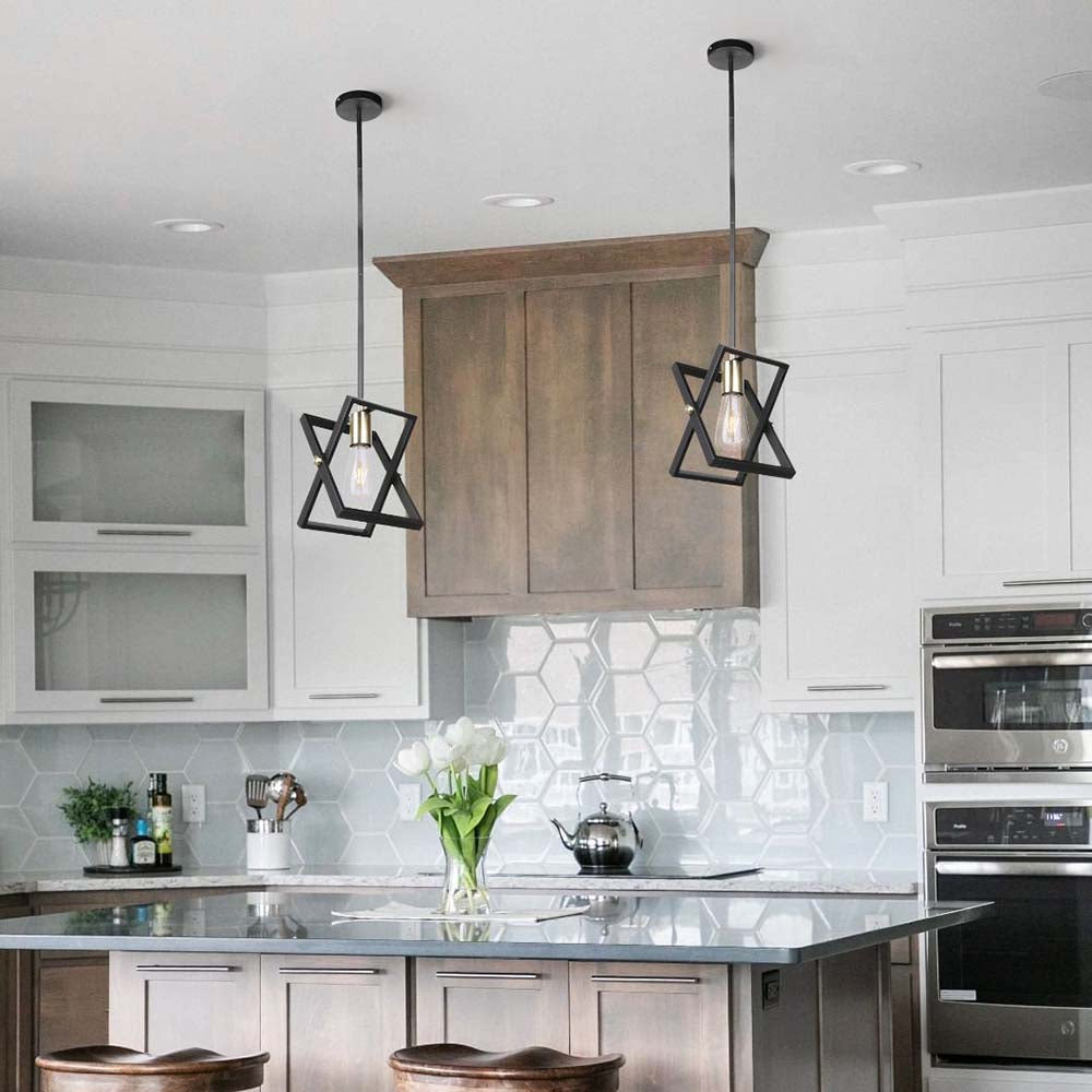 Alchem Modern Design LED Pendant Light - Dimmable Hanging Fixture for Kitchen Island, Dining Room & Bedroom Lighting