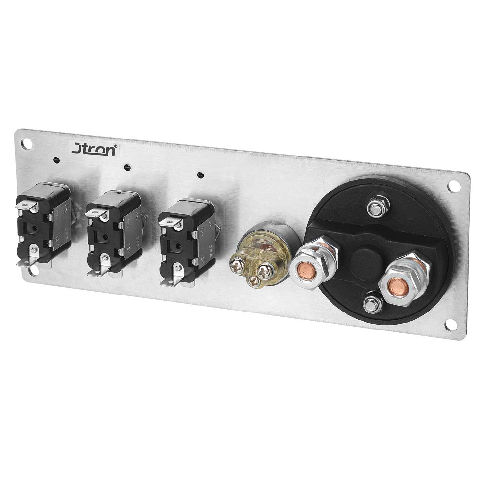 Jtron 12V Racing Car Ignition Switch - Engine Start Push Button with Red LED & Toggle Panel for Sports Cars - Perfect for Racing, Track Days & Car Modifications