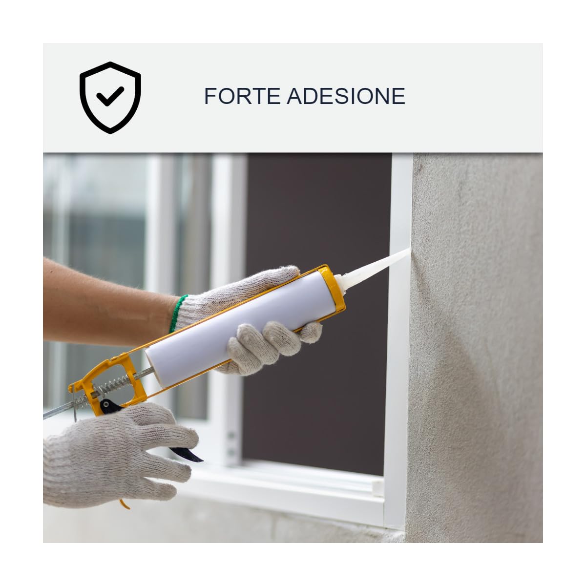 ARCAMASTIC EDIFICACIÓN Silicone Sealant for Windows and Carpentry - 300 ml (White) - Waterproof & Weatherproof - Perfect for Home Repairs, DIY Projects & Construction - ARCANE INDUSTRIES