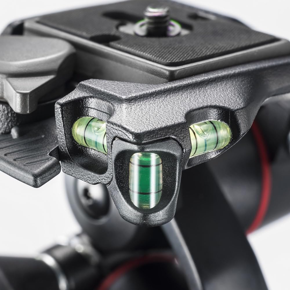 Manfrotto MHXPRO-3W X-PRO 3-Way Tripod Head with Retractable Levers & Friction Control - Aluminum Camera Tripod Head with Leveling Bubble for DSLR, Mirrorless & CSC Cameras - Perfect for Photography, Videography & Travel Shooting