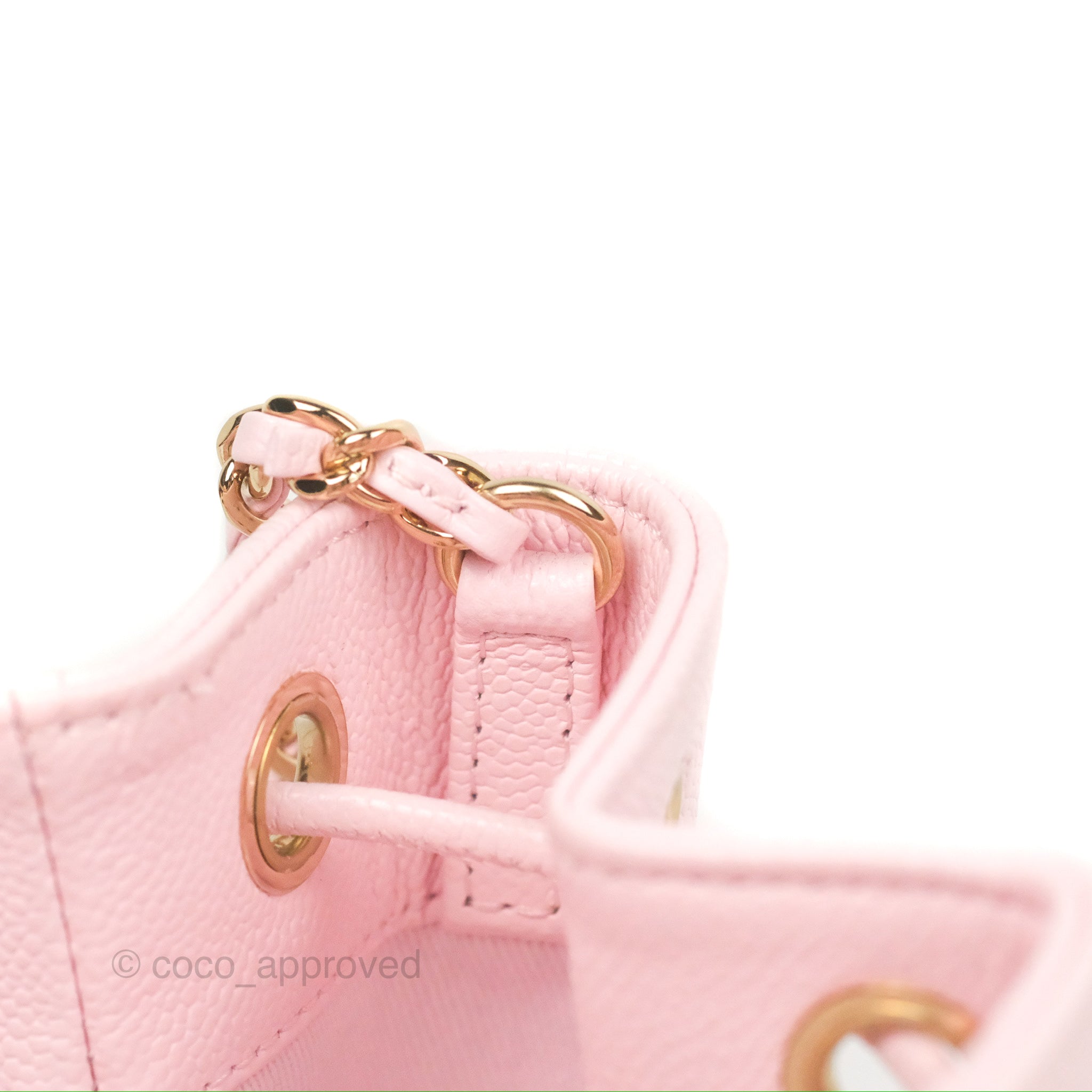 Chanel Business Affinity Drawstring Bucket Bag in Light Pink Caviar Leather with Gold Hardware - Perfect for Work, Travel & Everyday Luxury