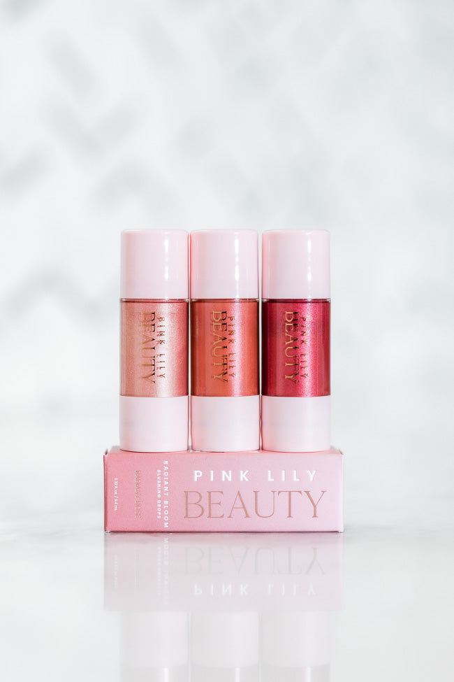 Pink Lily Beauty Radiant Bloom Blushing Drops - Country Rose Liquid Blush for Cheeks & Lips | Natural Glow Makeup for Day & Night Wear | Final Sale