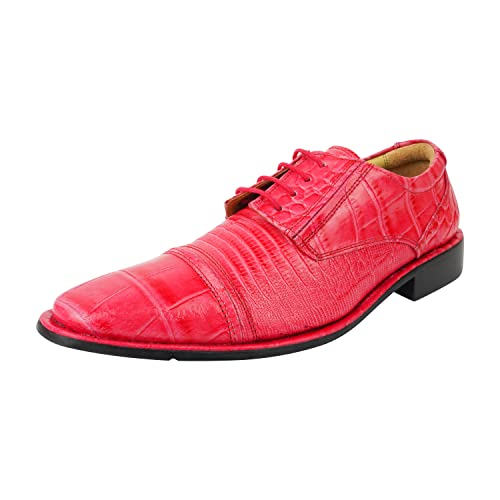 **LIBERTYZENO Boys Genuine Leather Oxford Dress Shoes with EEL Print – Stylish Lace-Up Formal Shoes for Kids, Perfect for Easter Gifts, School Events & Special Occasions**