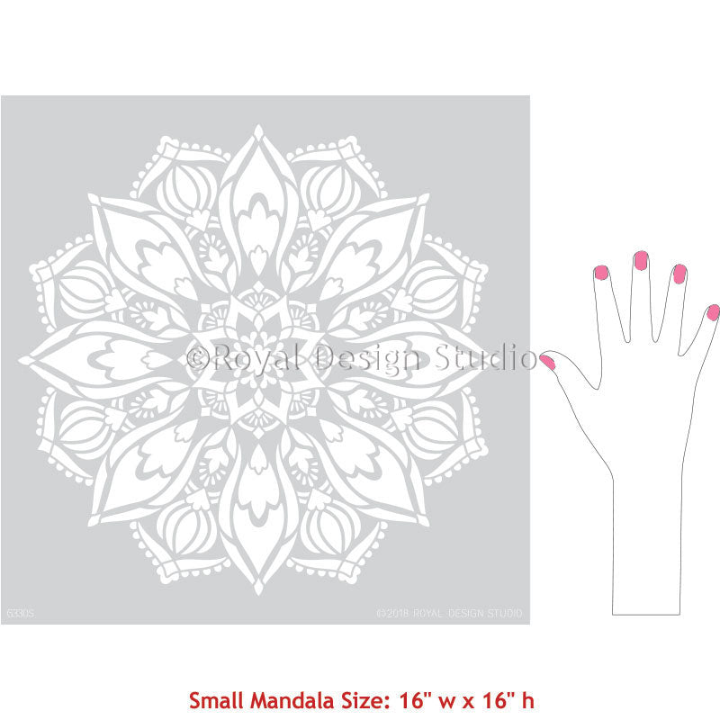 Bhakti Mandala Stencil - Premium Reusable Wall Art Stencil for DIY Home Decor, Yoga Studios & Meditation Spaces