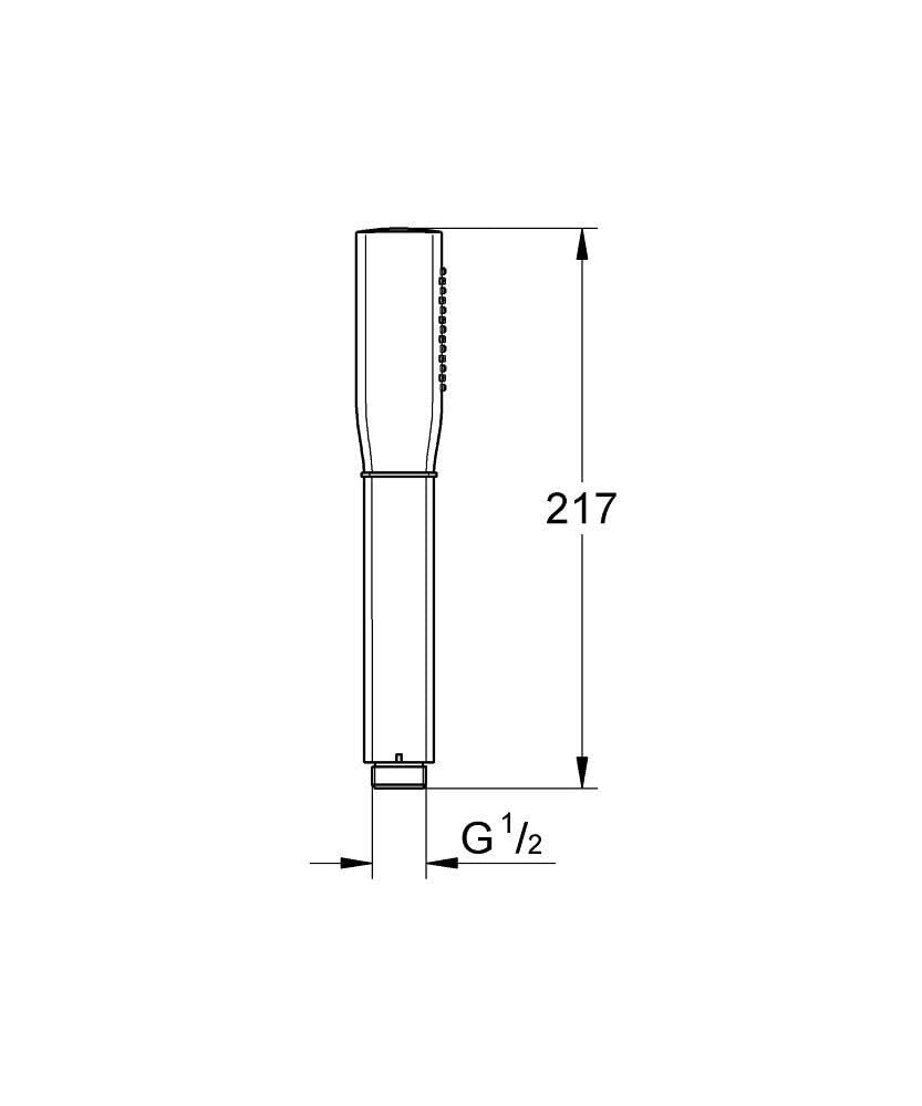 GROWE 26037001 Grandera Stick Hand Shower - Chrome Finish for Bathroom & Shower | Perfect for Modern Home Spa Experience