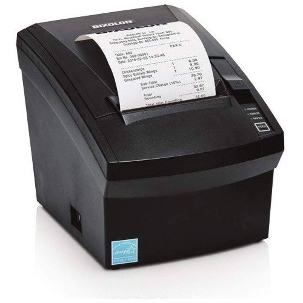 Bixolon SRP-330II Thermal Receipt Printer with Auto Cutter - USB & Serial Connectivity - Black Commercial POS Printer for Retail, Restaurant & Hospitality (3-Year Warranty Included)