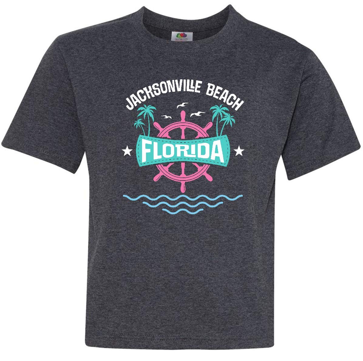Inktastic Jacksonville Beach Florida Vacation Youth T-Shirt - Soft Cotton Tee for Boys & Girls - Perfect Beach Trip Souvenir & Summer Outfit