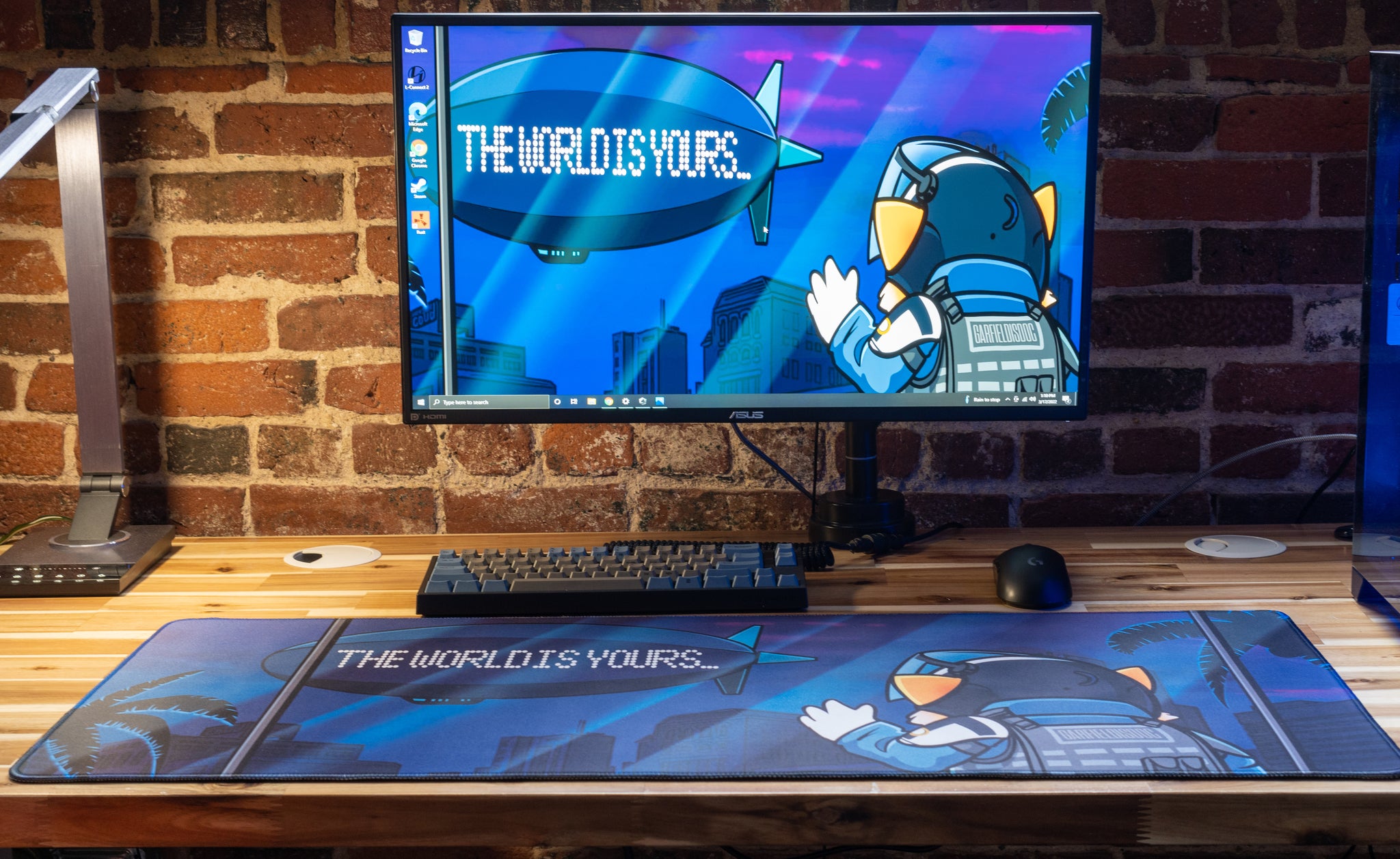 Limited Edition Garfield 'The World Is Yours' Creator Desk Mat - XL Mouse Pad for Gaming, Office & Home Workspace