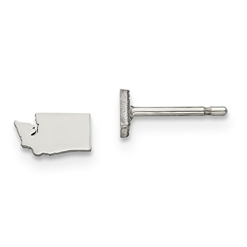 925 Sterling Silver Washington State Earrings - Dainty WA Map Stud Earrings for Women - Perfect for Travel Lovers & State Pride Gifts