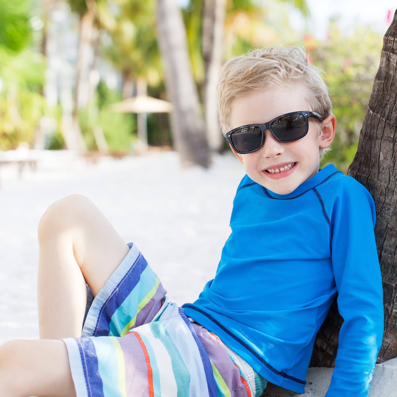 12 Pack Kids Party Sunglasses Bulk - Retro Summer Party Favors for Boys & Girls Birthday Supplies - Black | Perfect for Birthday Parties, Pool Parties & Summer Events
