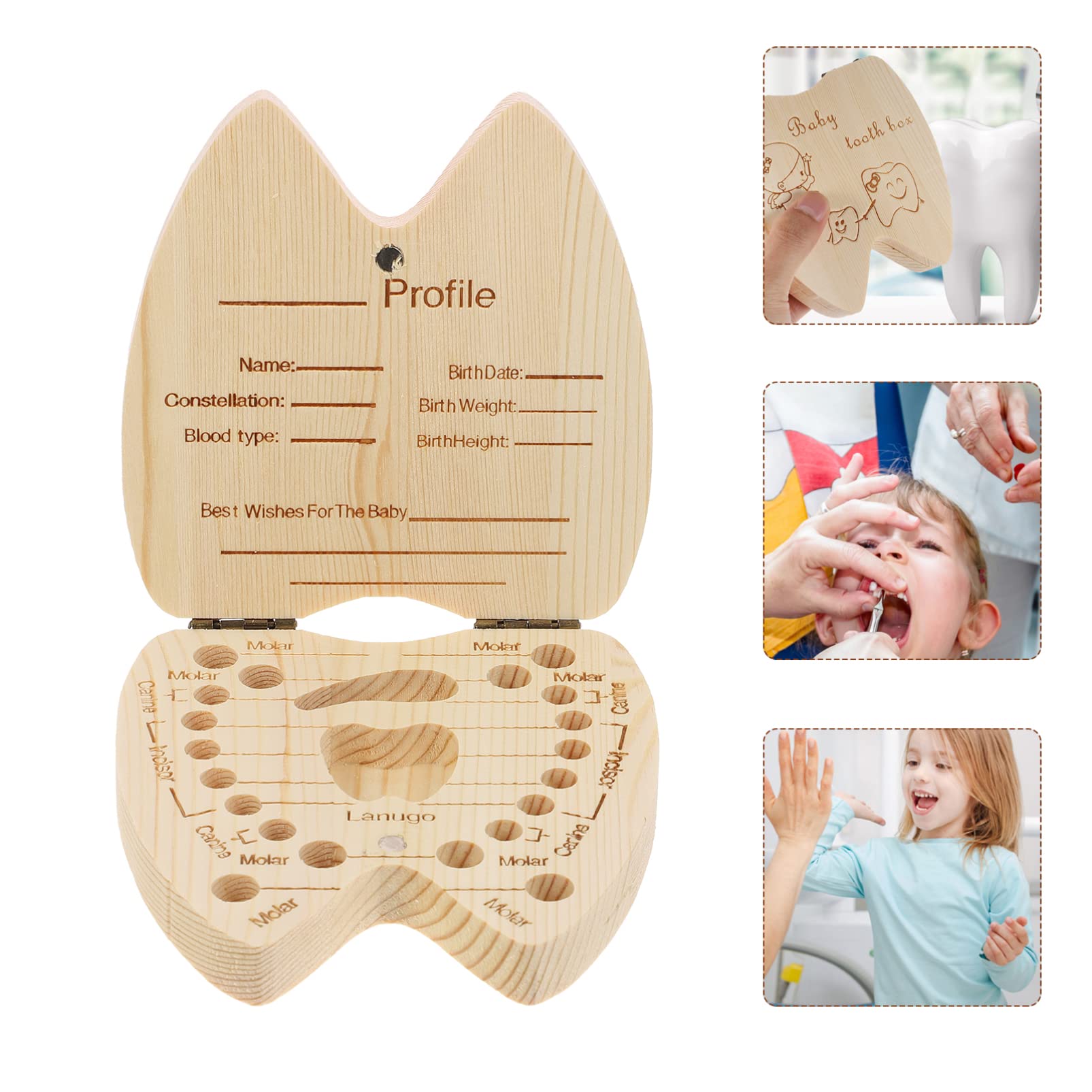 Toddmomy Kids Tooth Keepsake Box - Baby Tooth Holder for Lost Teeth, Memory Box for Children's First Teeth - Perfect for Tooth Fairy Gifts and Childhood Memorabilia Storage