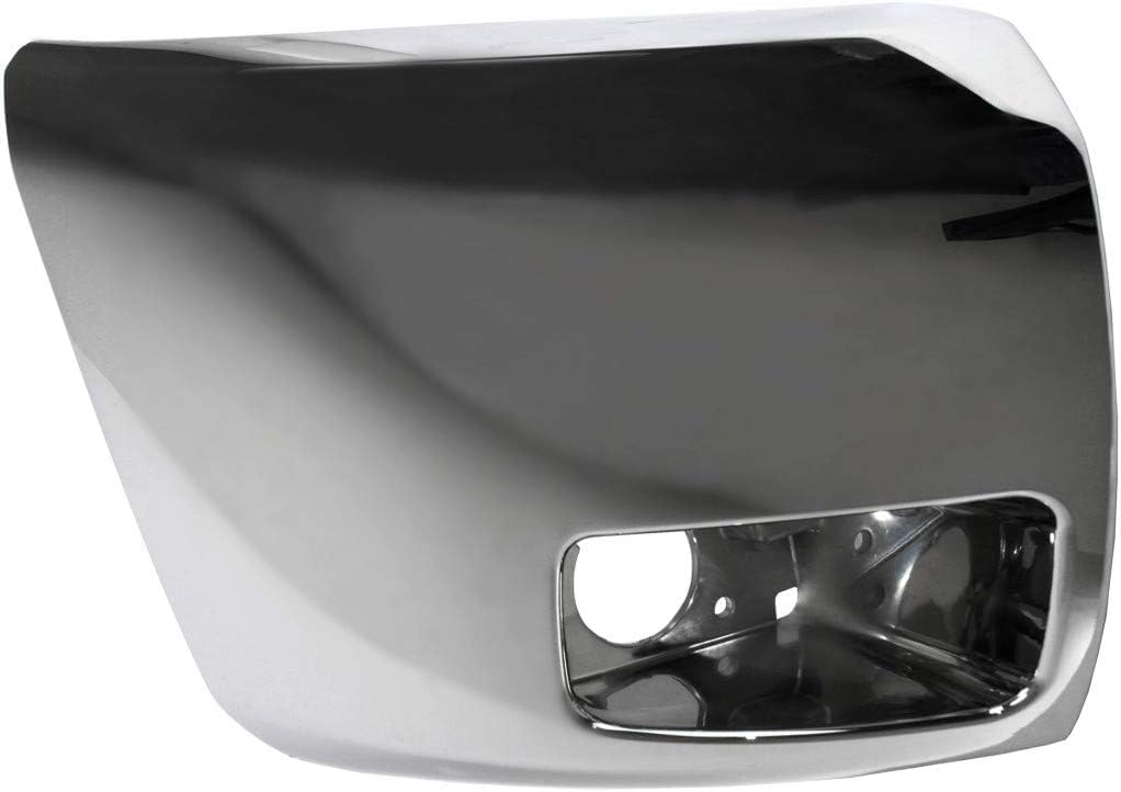 FITRITE AUTO PARTS Replacement Front Left & Right Bumper Ends for 2007-2013 Chevrolet Silverado 1500 & Hybrid Models - Chrome Finish with Fog Light Holes (GM1004156, GM1005156) | Perfect for Off-Roading, Daily Driving & Truck Restoration Projects