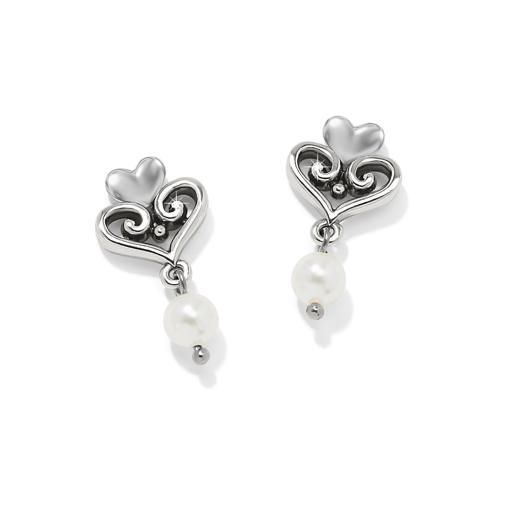 Brighton Alcazar Amor Pearl Drop Earrings - Elegant Dangle Earrings for Women, Perfect for Weddings, Parties & Special Occasions