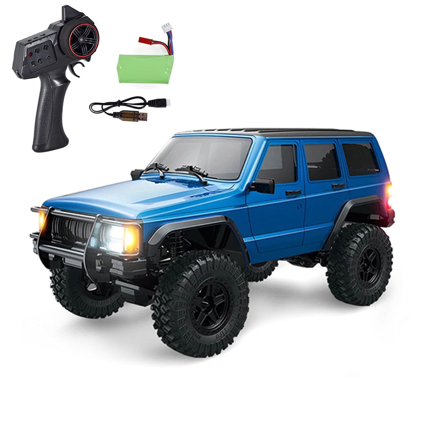 1/18 Scale 4WD Remote Control Rock Crawler - 8562 RC Off-Road Car with 3-Speed Motor, ESC, Servo & Light System - Multi-Terrain Adventure Vehicle for Kids & Adults - Perfect for Indoor & Outdoor Play, Backyard Crawling, Trail Exploration