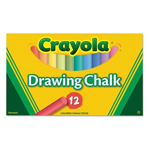Vibrant Colored Drawing Chalk Set - 12 Assorted Colors, 12 Sticks - Perfect for Sidewalk Art, Classroom Activities & Kids Outdoor Play