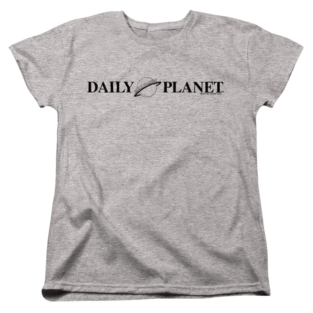 Superman Daily Planet Logo Women's T-Shirt - DC Comics Graphic Tee for Women - Casual Superhero Shirt for Fans, Cosplay & Everyday Wear