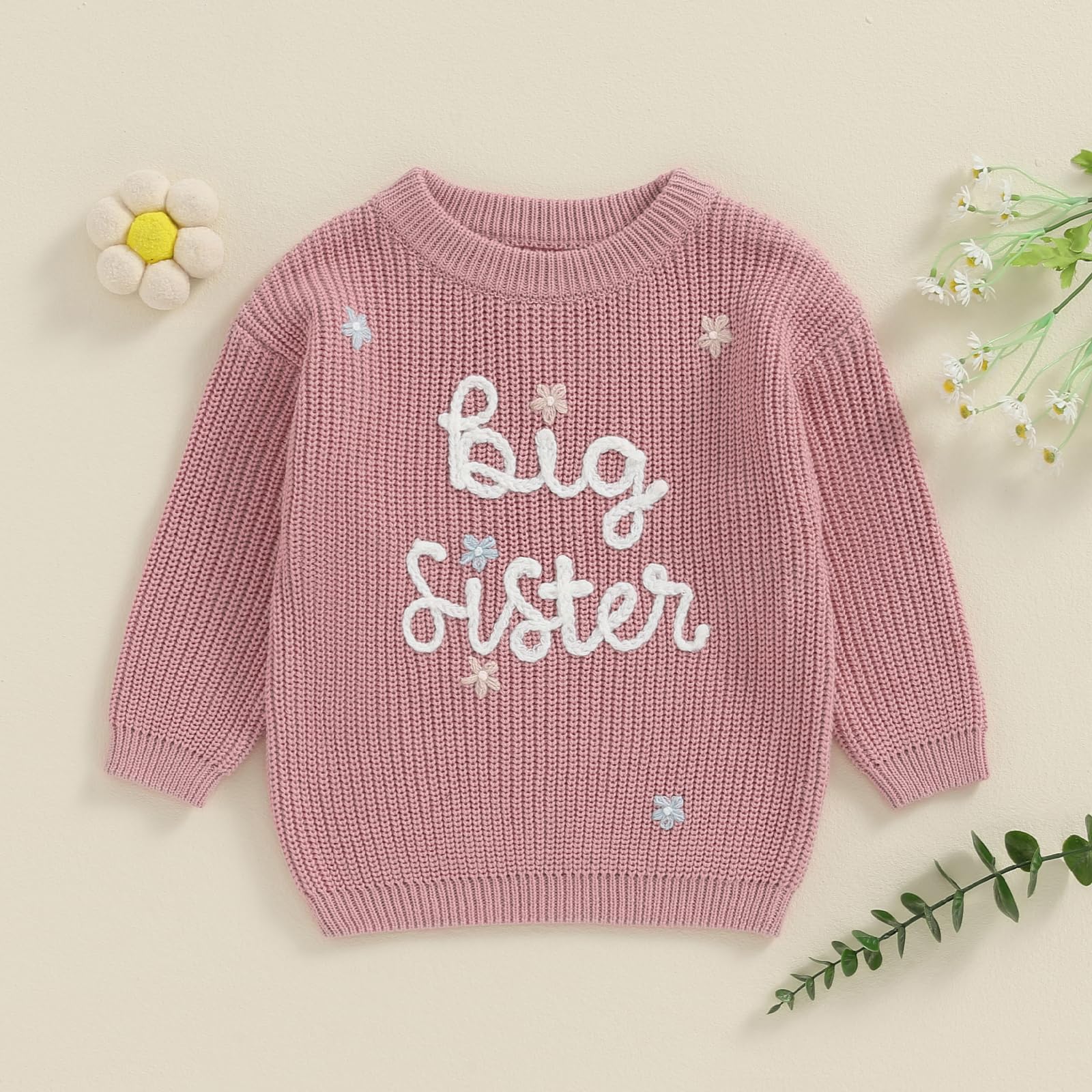 Big Sister Little Sister Matching Knit Sweaters for Toddlers - Cozy Family Outfits