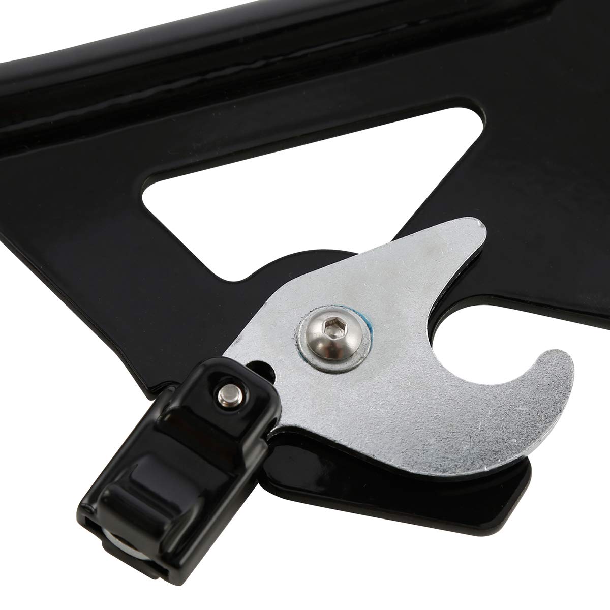 Low Profile Two-Up Seats Luggage Rack for Harley Davidson Softail FLDE FLHC FLHCS FLSL FXBB (2018+) - Gloss Black | Heavy-Duty Rear Cargo Carrier for Motorcycle Touring & Long-Distance Riding