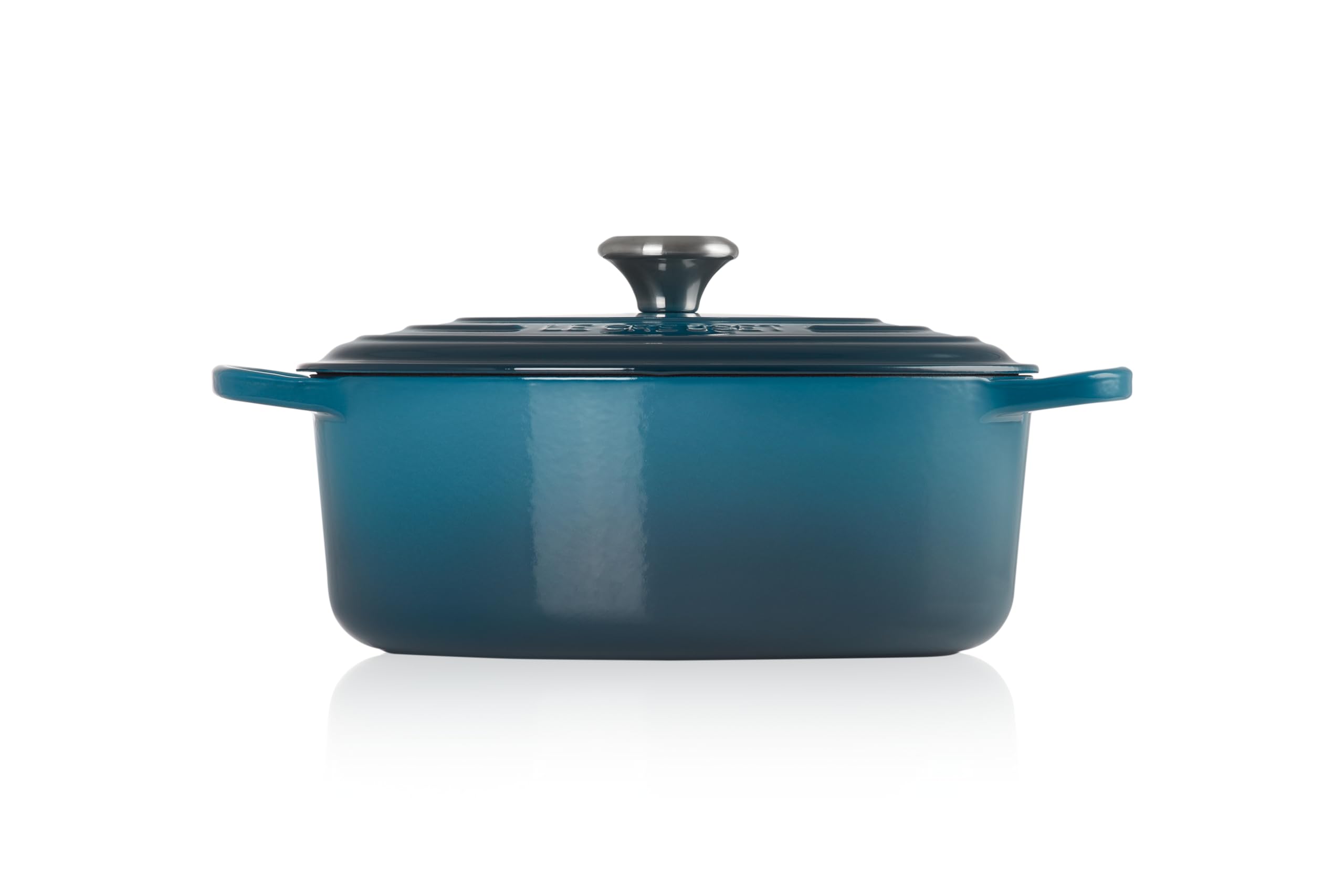 Le Creuset 5 Quart Enameled Cast Iron Oval Dutch Oven - Premium Deep Teal Cookware for Braising, Roasting & Baking | Perfect for Soups, Stews & Family Dinners