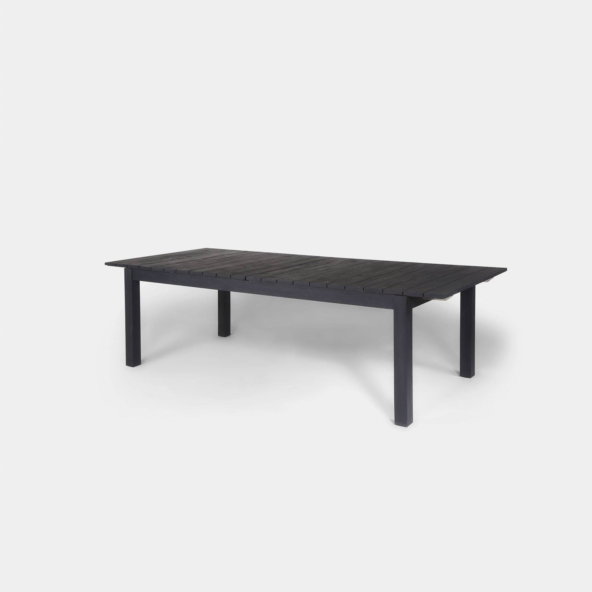 Pacific Teak Extension Dining Table - Expandable Solid Wood Table for 6-10 People - Perfect for Family Gatherings & Dinner Parties