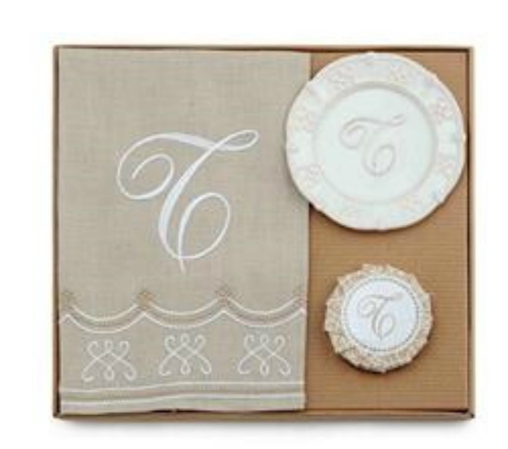 Personalized Mud Pie Initial Soap and Towel Gift Set - Monogrammed Bath Essentials for Baby Showers, Bridal Parties & Housewarming Gifts (Perfect for Newborns, Weddings & Home Decor)